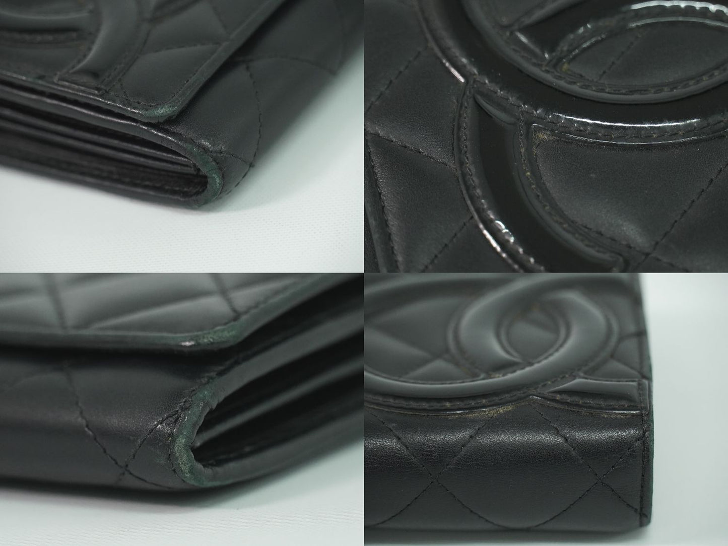 CHANEL ココマーク カンボンライン 長財布 ブラック