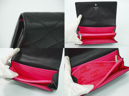 CHANEL ココマーク カンボンライン 長財布 ブラック