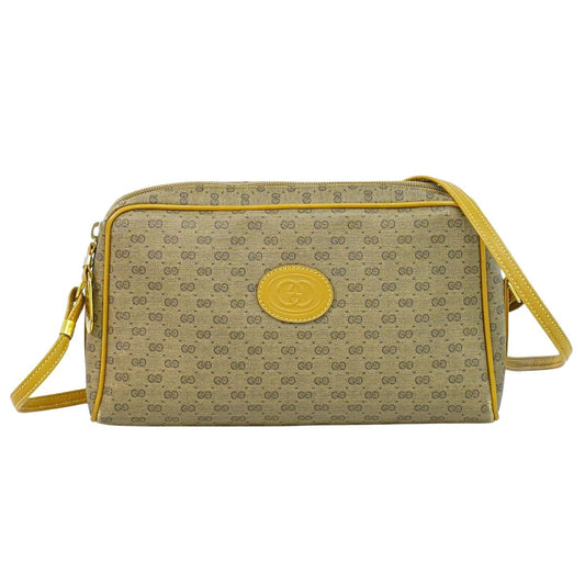 GUCCI オールドグッチ マイクロGG ショルダーバッグ ブラウン