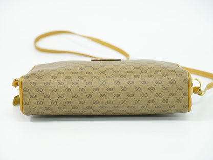 GUCCI オールドグッチ マイクロGG ショルダーバッグ ブラウン