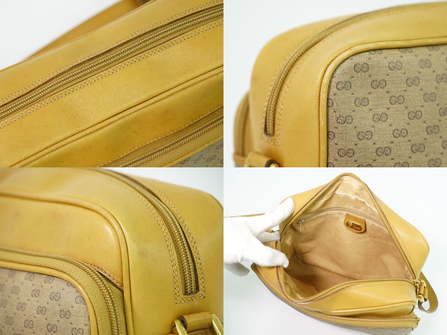 GUCCI オールドグッチ マイクロGG ショルダーバッグ ブラウン