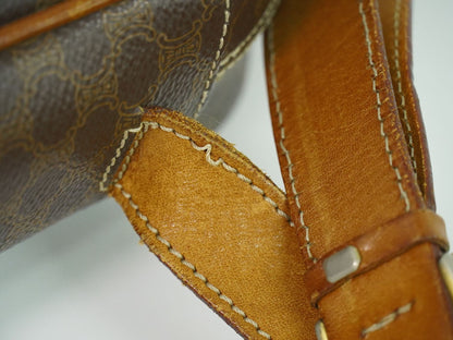 CELINE マカダム ショルダーバッグ ブラウン