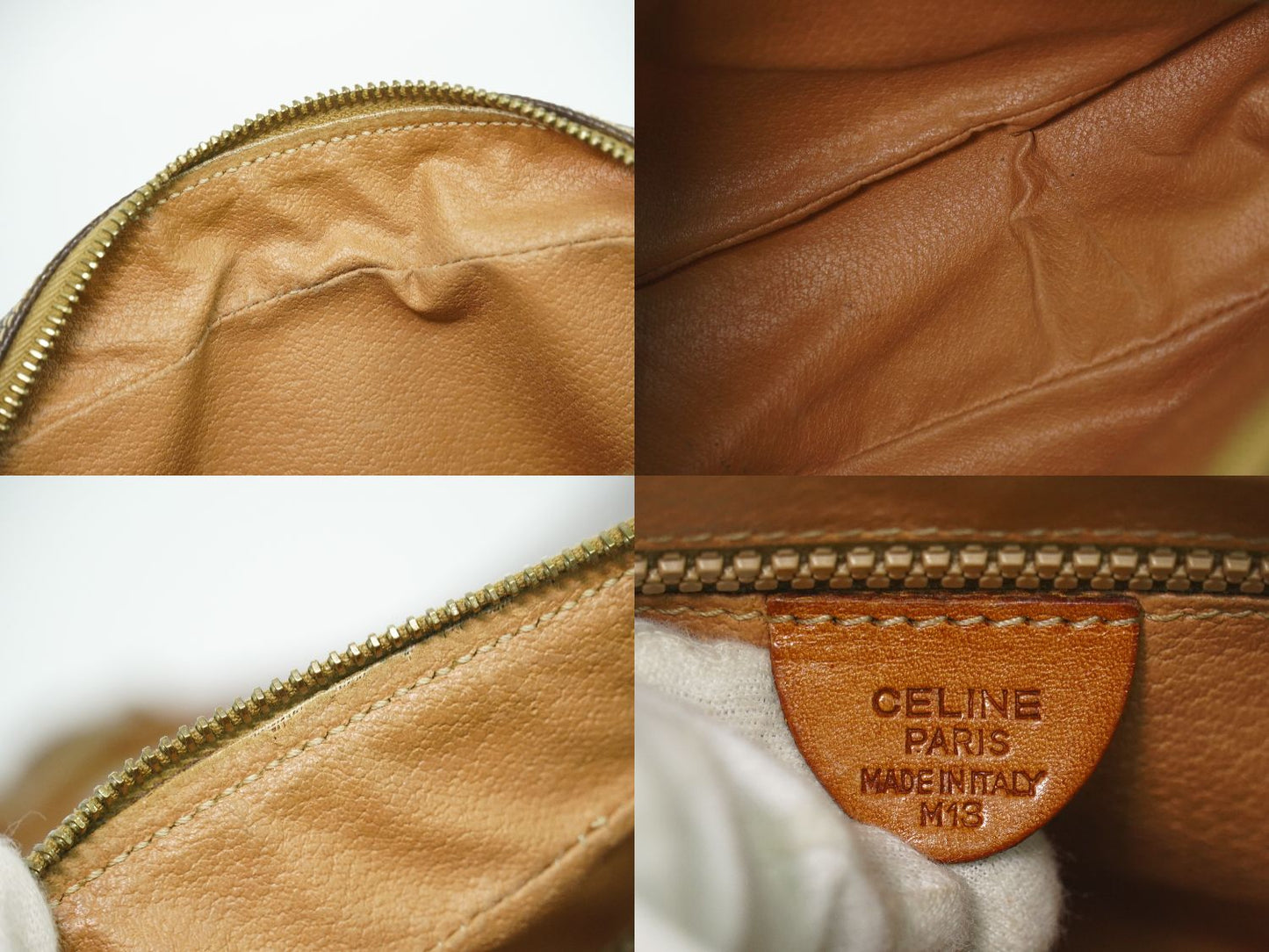 CELINE マカダム ショルダーバッグ ブラウン
