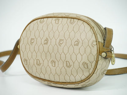 Christian Dior ハニカム柄 ショルダーバッグ ベージュ