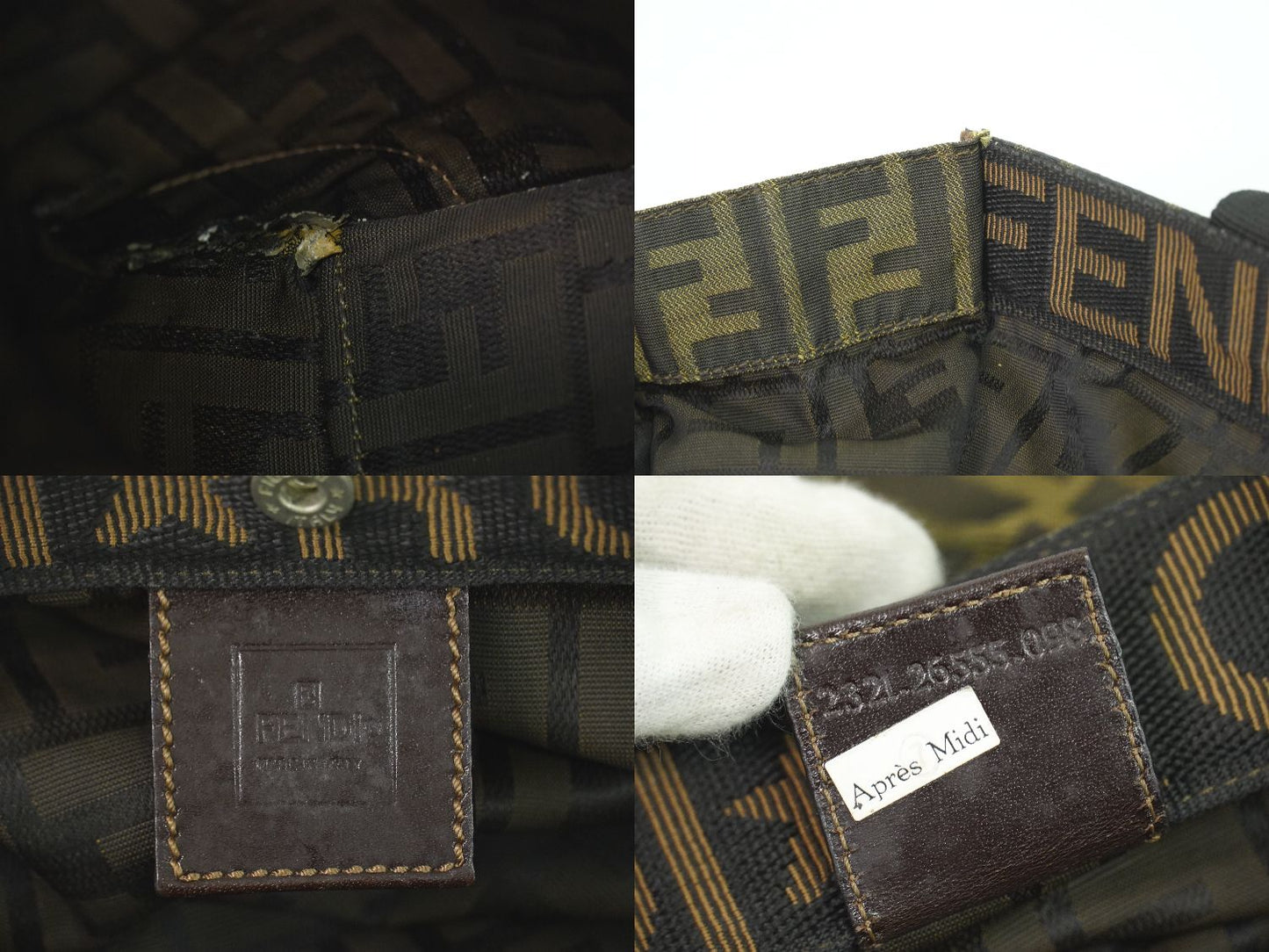 FENDI ズッカ トートバッグ ブラウン