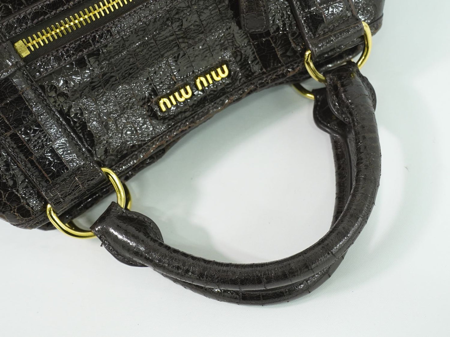 MIU MIU トートバッグ ブラウン