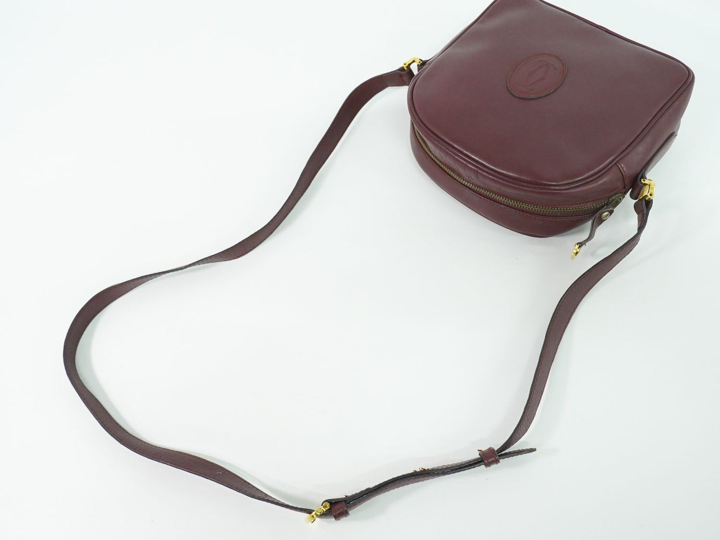 Cartier マストライン ショルダーバッグ ボルドー