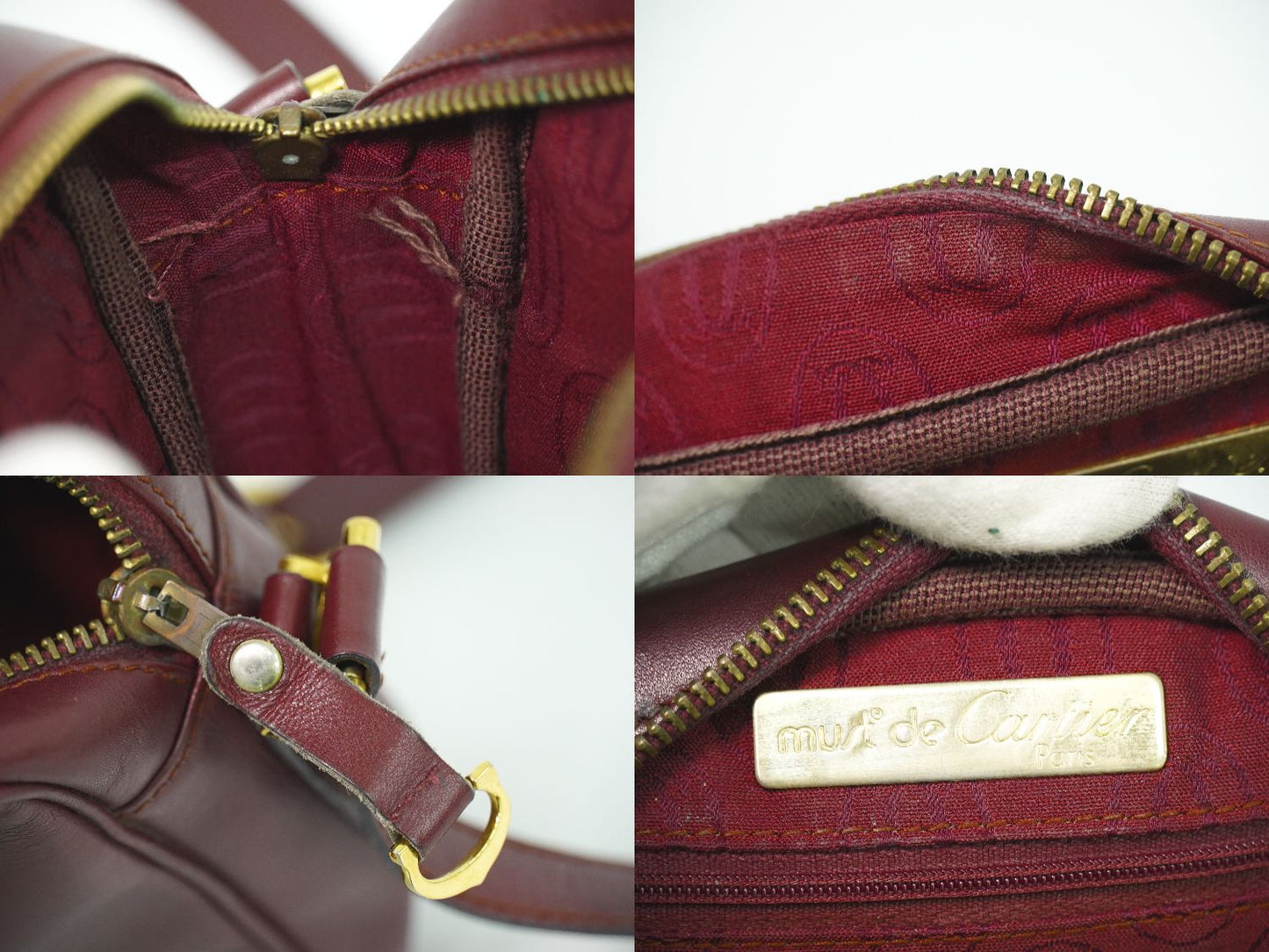 Cartier マストライン ショルダーバッグ ボルドー