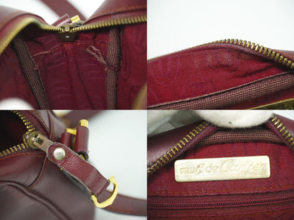 Cartier マストライン ショルダーバッグ ボルドー