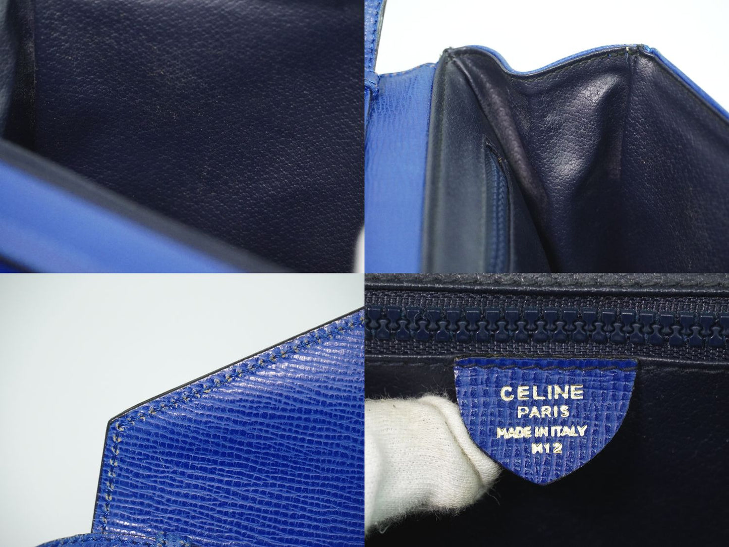 CELINE サークルロゴ ショルダーバッグ ブルー