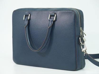 LOUIS VUITTON ポルトドキュマン ビジネス PM タイガ レザー 2WAY ビジネスバッグ オセアン M32716