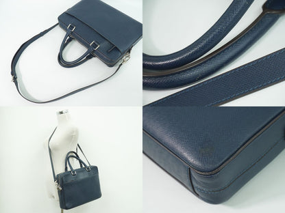 LOUIS VUITTON ポルトドキュマン ビジネス PM タイガ レザー 2WAY ビジネスバッグ オセアン M32716