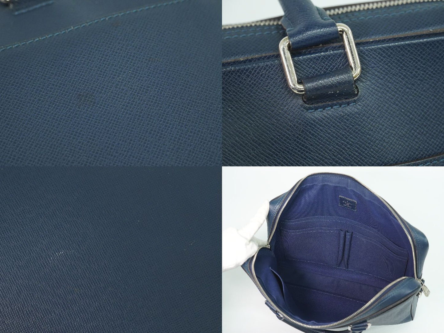 LOUIS VUITTON ポルトドキュマン ビジネス PM タイガ レザー 2WAY ビジネスバッグ オセアン M32716