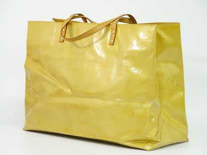 LOUIS VUITTON リード GM ヴェルニ レザー トートバッグ ベージュ M91140