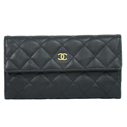 CHANEL シャネル ココマーク マトラッセ 長財布 ブラック