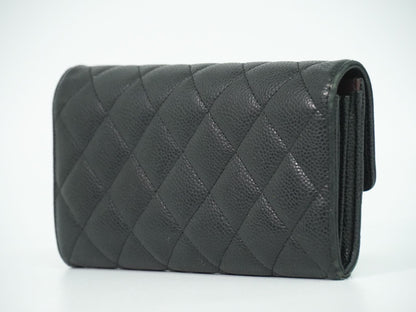 CHANEL シャネル ココマーク マトラッセ 長財布 ブラック