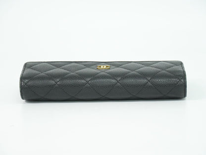 CHANEL シャネル ココマーク マトラッセ 長財布 ブラック