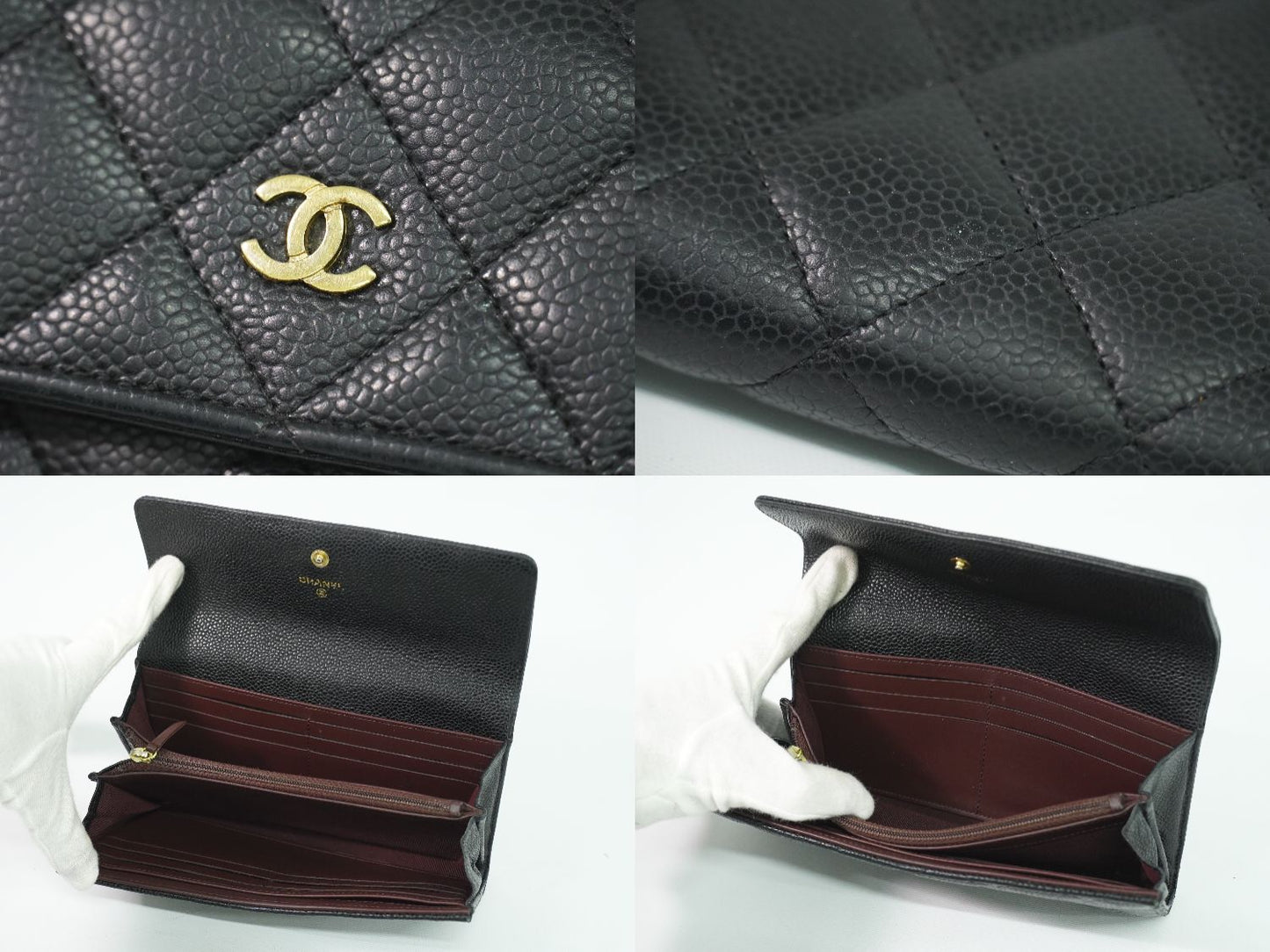 CHANEL シャネル ココマーク マトラッセ 長財布 ブラック