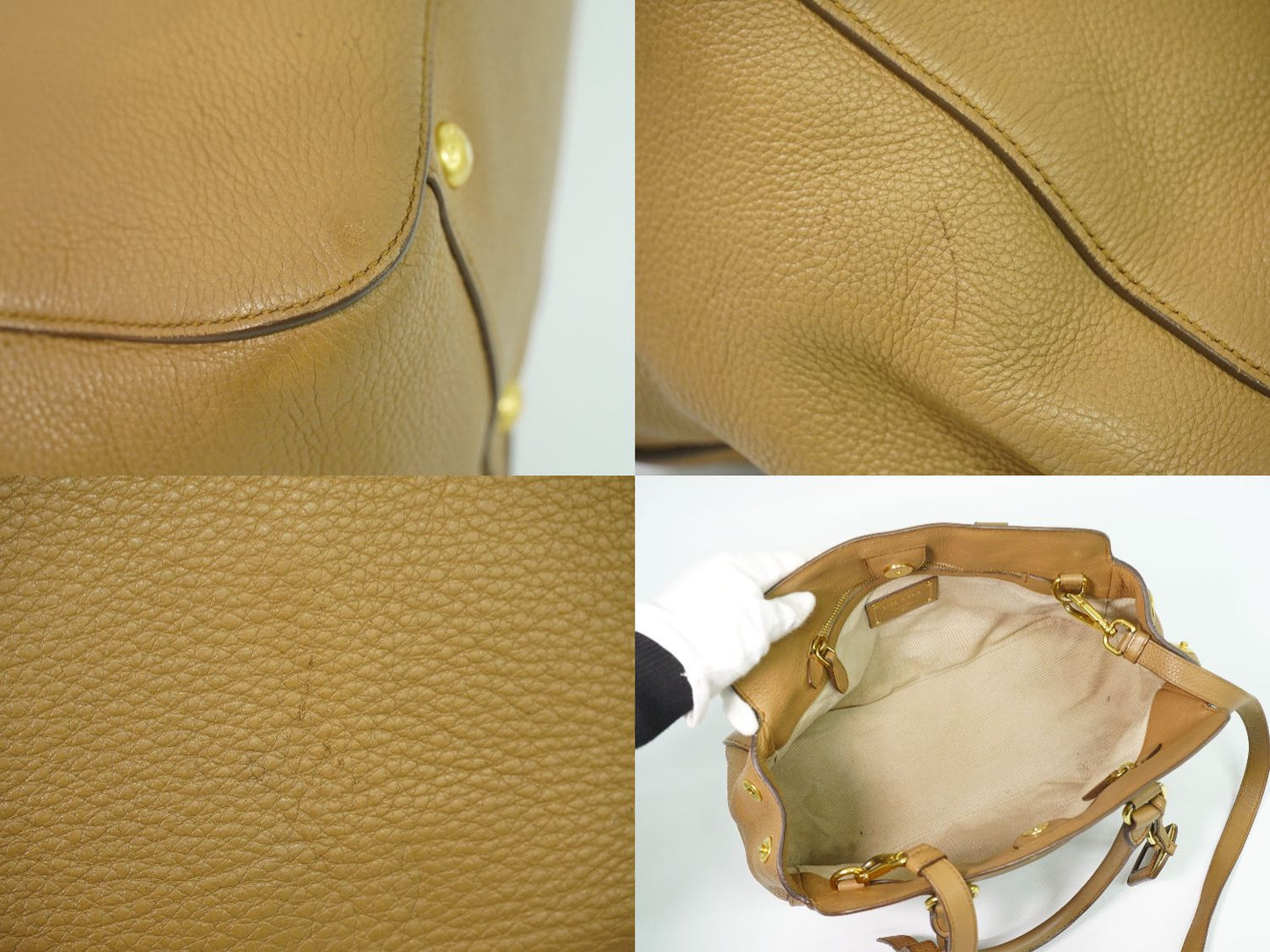 PRADA 2WAY ショルダーバッグ ベージュ