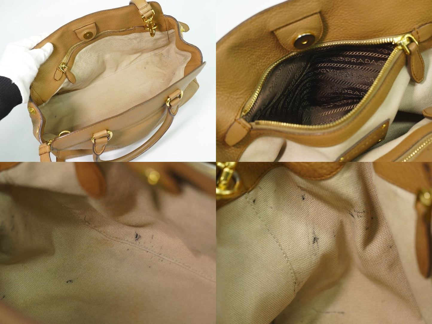 PRADA 2WAY ショルダーバッグ ベージュ