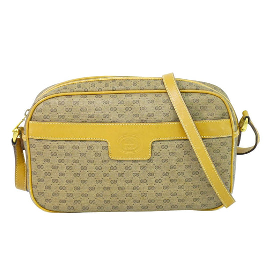 GUCCI オールドグッチ マイクロGG ショルダーバッグ ブラウン