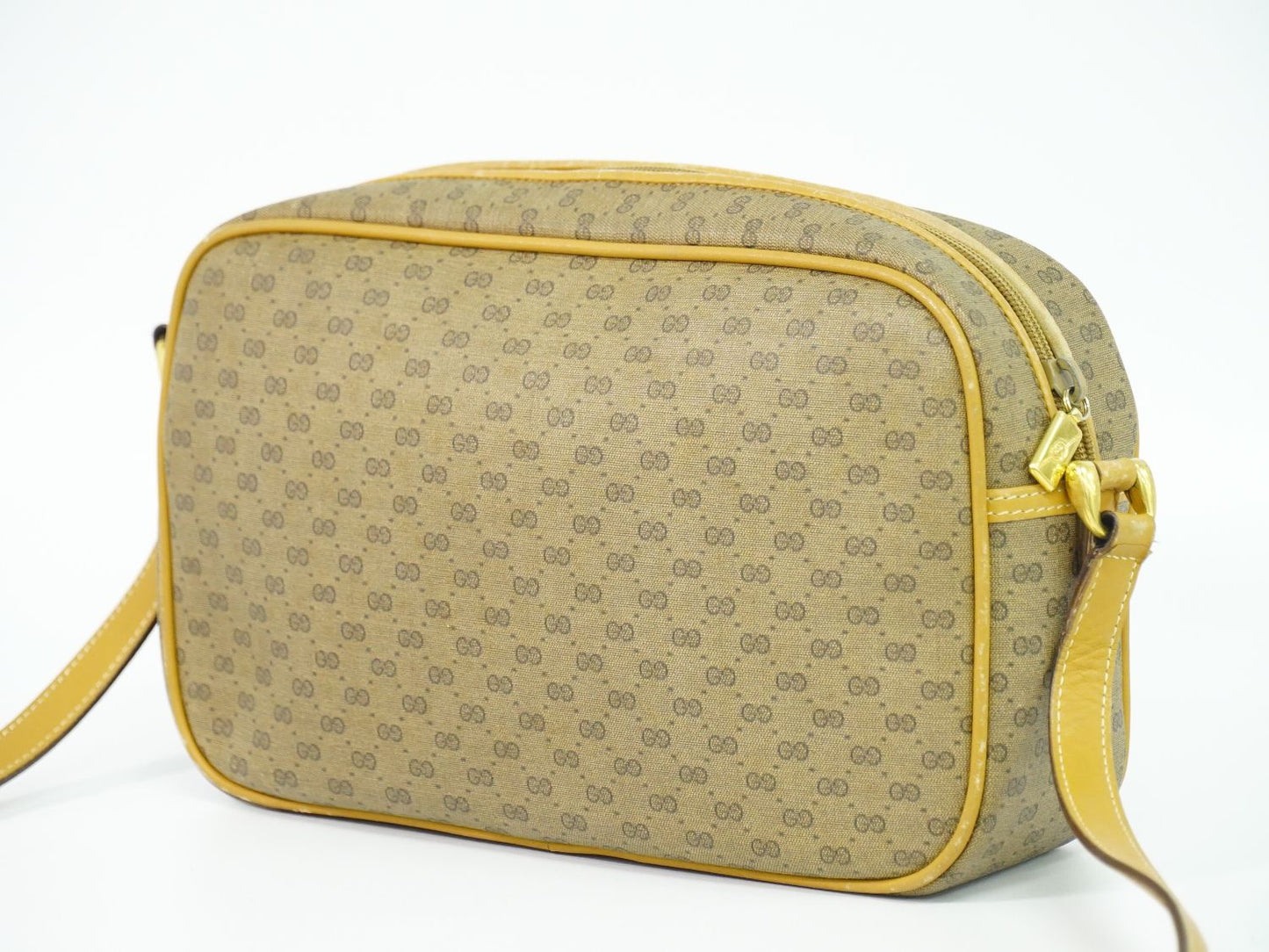 GUCCI オールドグッチ マイクロGG ショルダーバッグ ブラウン