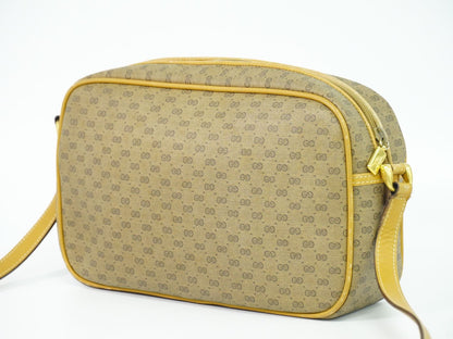 GUCCI オールドグッチ マイクロGG ショルダーバッグ ブラウン