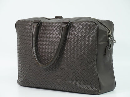 BOTTEGA VENETA イントレチャート ビジネスバッグ ブラウン