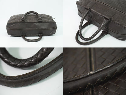 BOTTEGA VENETA イントレチャート ビジネスバッグ ブラウン