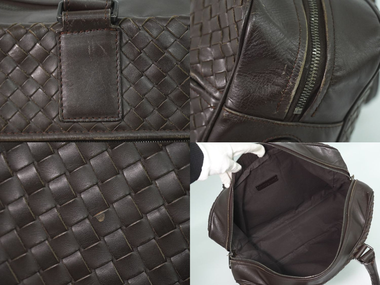 BOTTEGA VENETA イントレチャート ビジネスバッグ ブラウン