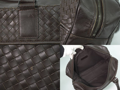 BOTTEGA VENETA イントレチャート ビジネスバッグ ブラウン