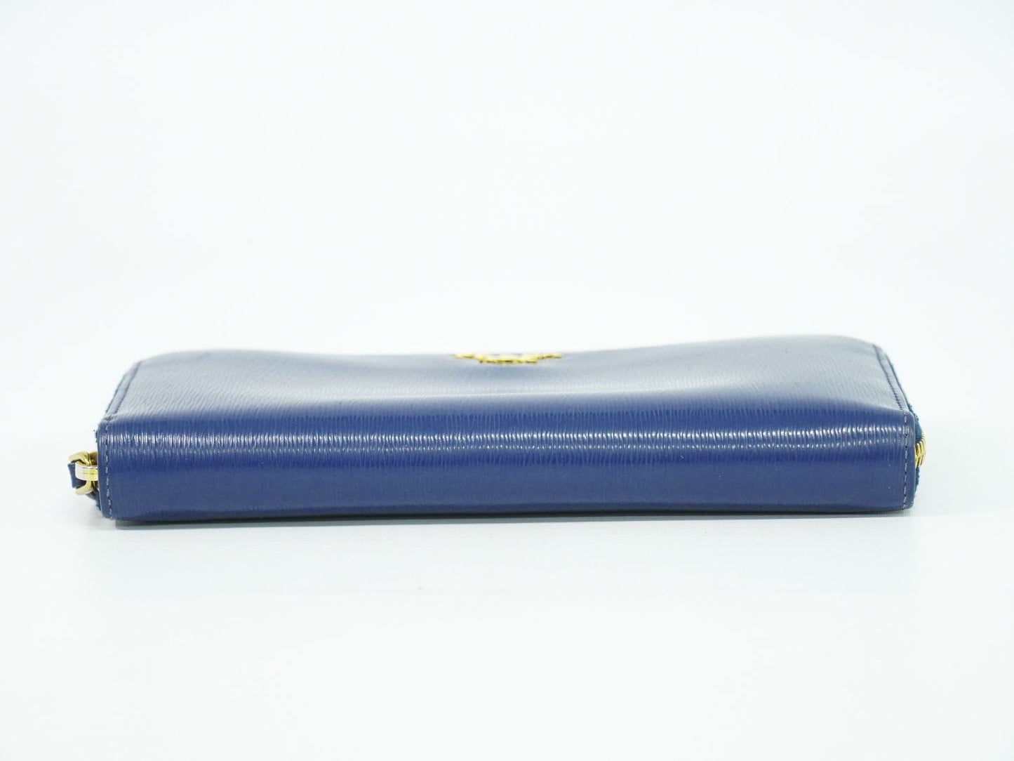 PRADA サフィアーノ レザー 長財布 ブルー