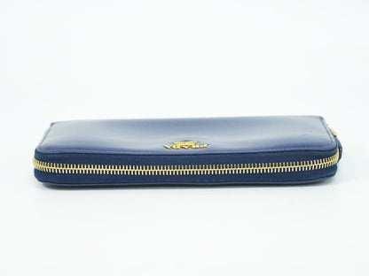 PRADA サフィアーノ レザー 長財布 ブルー