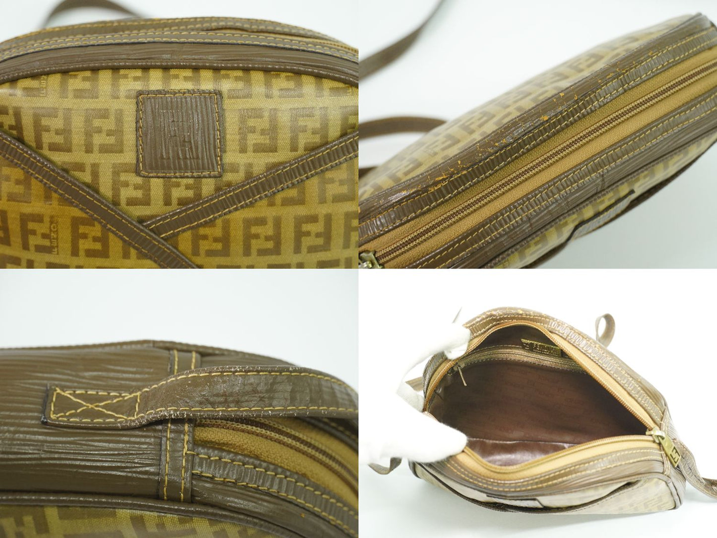 FENDI ズッカ ショルダーバッグ ブラウン