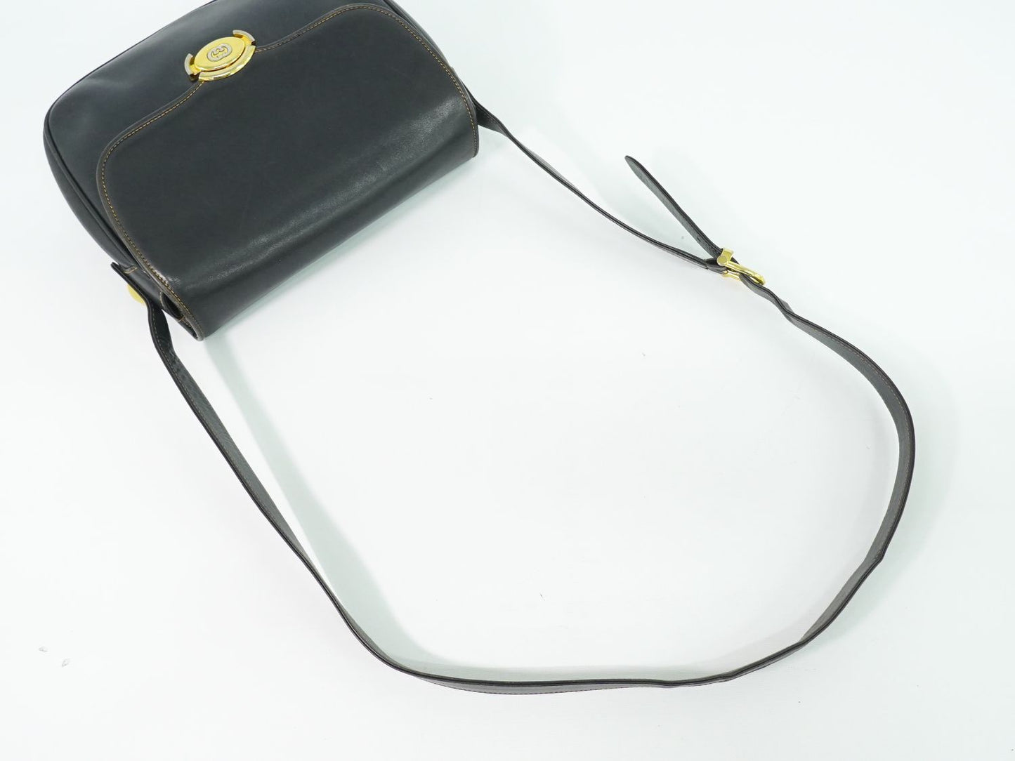 GUCCI インターロッキングG オールドグッチ ショルダーバッグ ネイビー