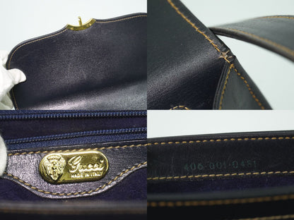 GUCCI インターロッキングG オールドグッチ ショルダーバッグ ネイビー