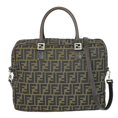 FENDI ズッカ 2WAY ビジネスバッグ ブラウン