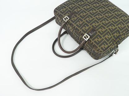 FENDI ズッカ 2WAY ビジネスバッグ ブラウン