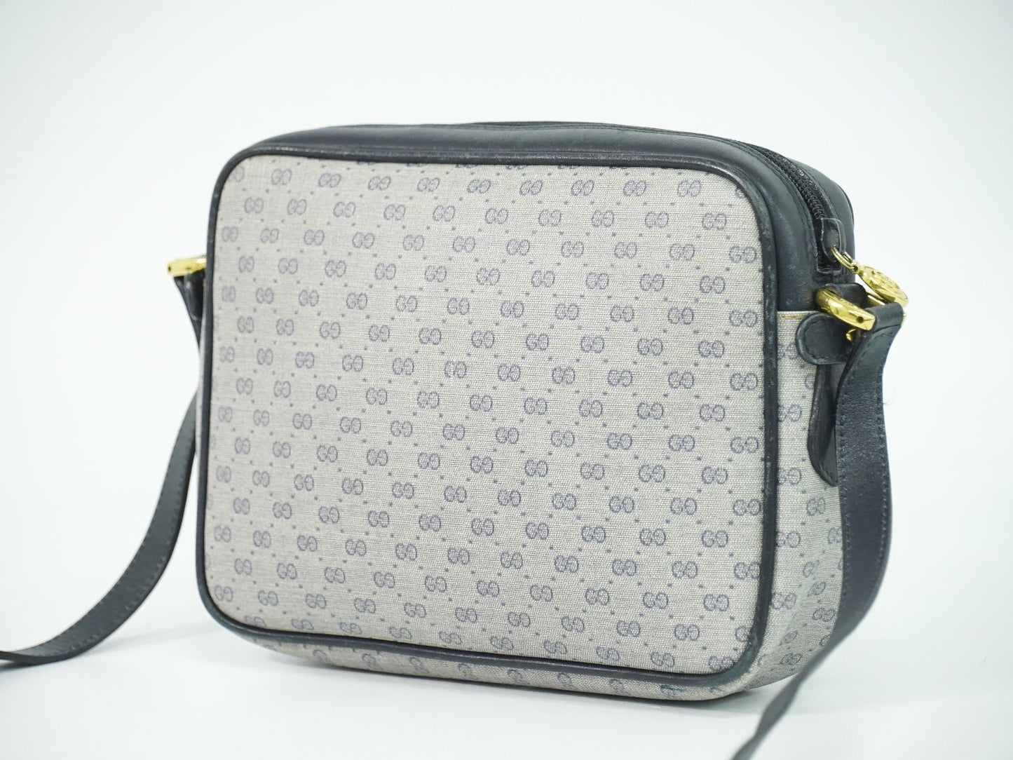 GUCCI マイクロGG ショルダーバッグ ネイビー