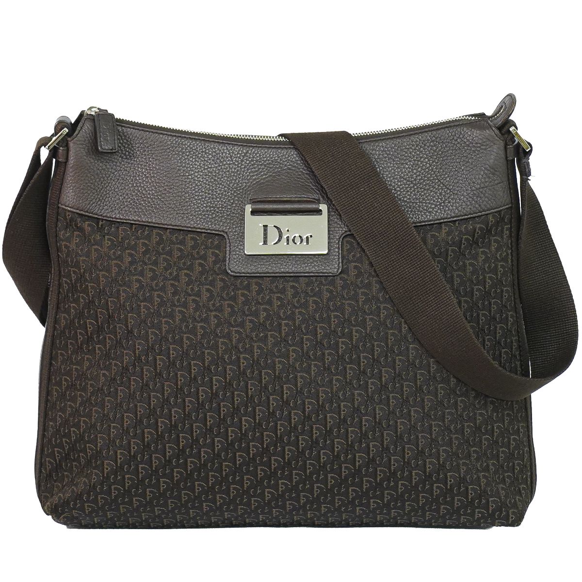 Christian Dior トロッター ショルダーバッグ ブラウン