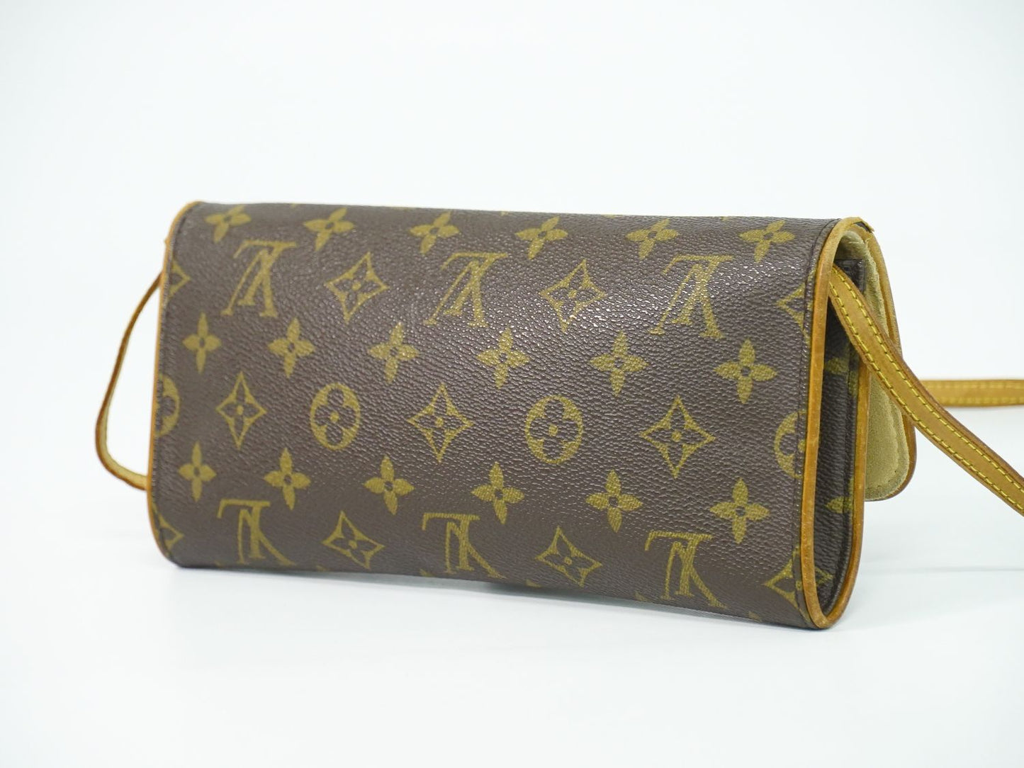 LOUIS VUITTON ポシェットツイン GM モノグラム 2WAY ショルダーバッグ ブラウン M51852