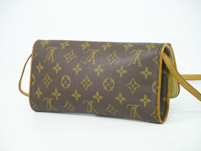 LOUIS VUITTON ポシェットツイン GM モノグラム 2WAY ショルダーバッグ ブラウン M51852