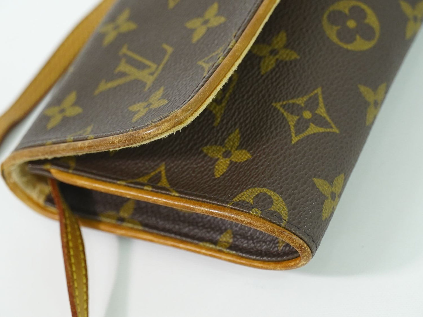 LOUIS VUITTON ポシェットツイン GM モノグラム 2WAY ショルダーバッグ ブラウン M51852