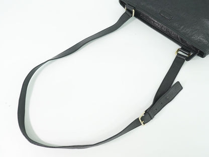 GUCCI グッチシマ レザー ショルダーバッグ ブラック 201446